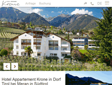 Tablet Screenshot of hotelkrone.com